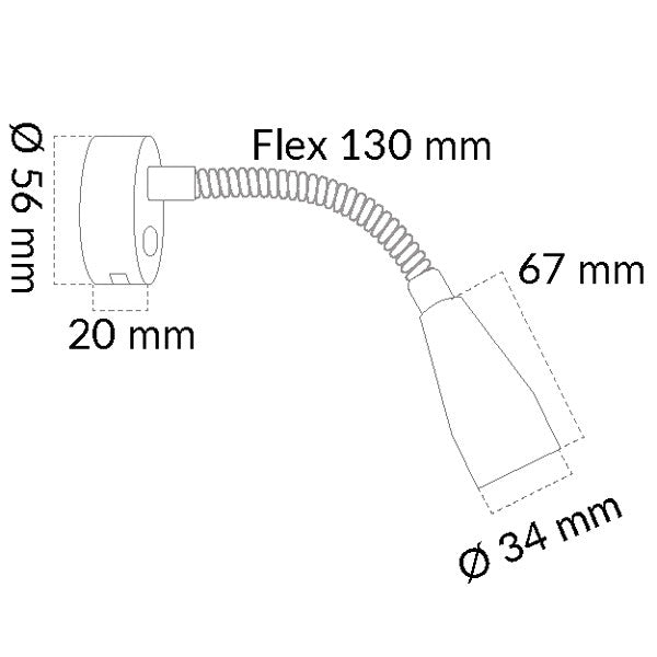 Casolux Mary Wall Flex mini vägglampa