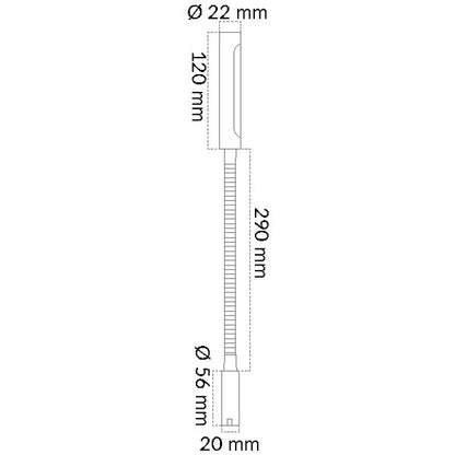 Casolux Malene kartlampa vägg m/touch 10-18V