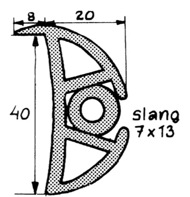 Vit relingslist RL42